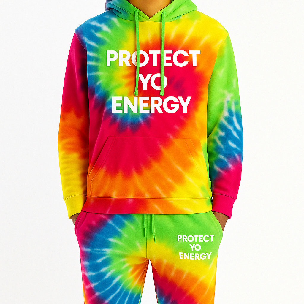 Chakra Tie Dye Fleece Sweat Suits - PROTECT YO ENERGY 