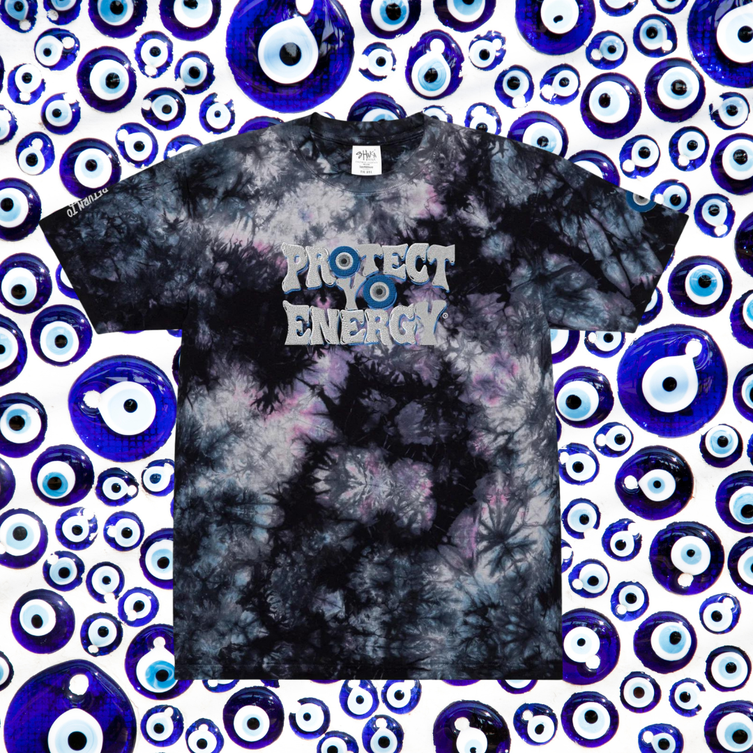 Evil Eye Oversized tie-dye t-shirt - PROTECT YO ENERGY 